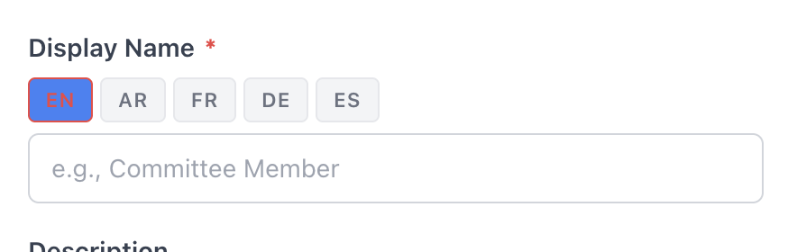 Editing a field across languages.