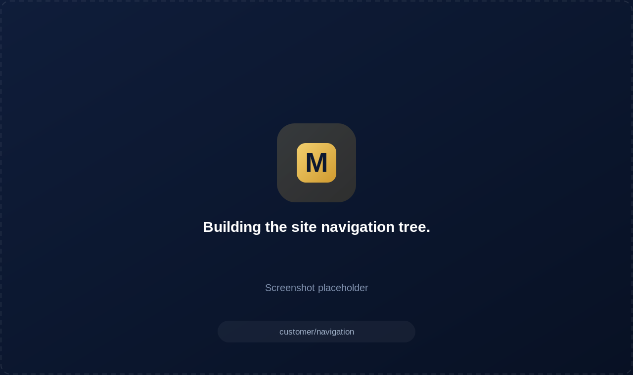 Building the site navigation tree.