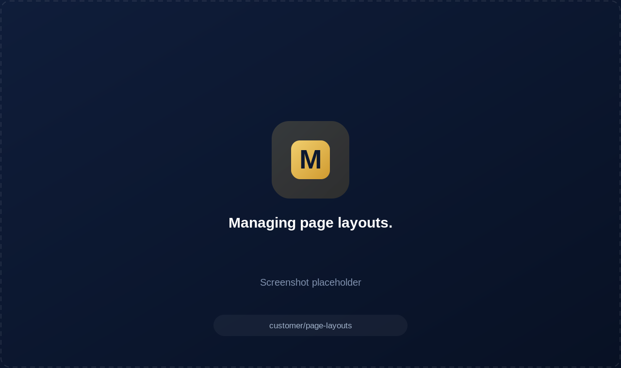 Managing page layouts.