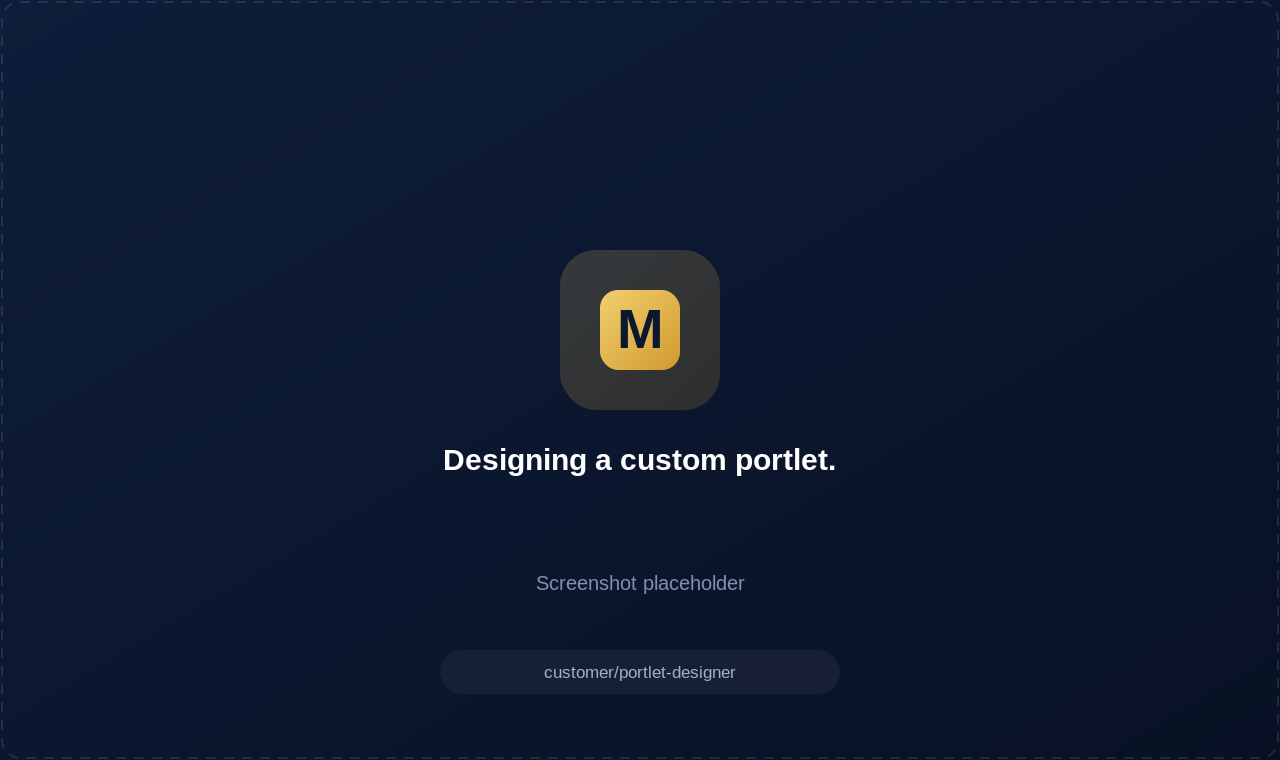 Designing a custom portlet.
