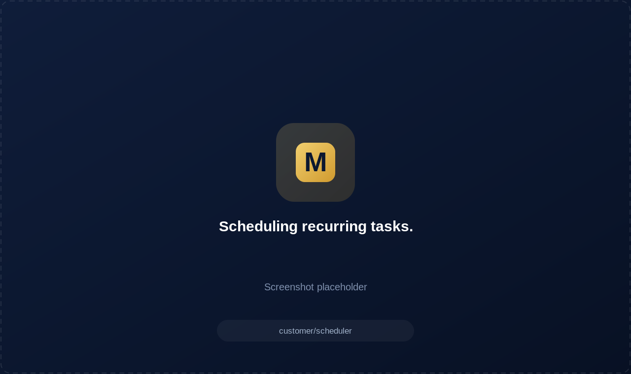Scheduling recurring tasks.