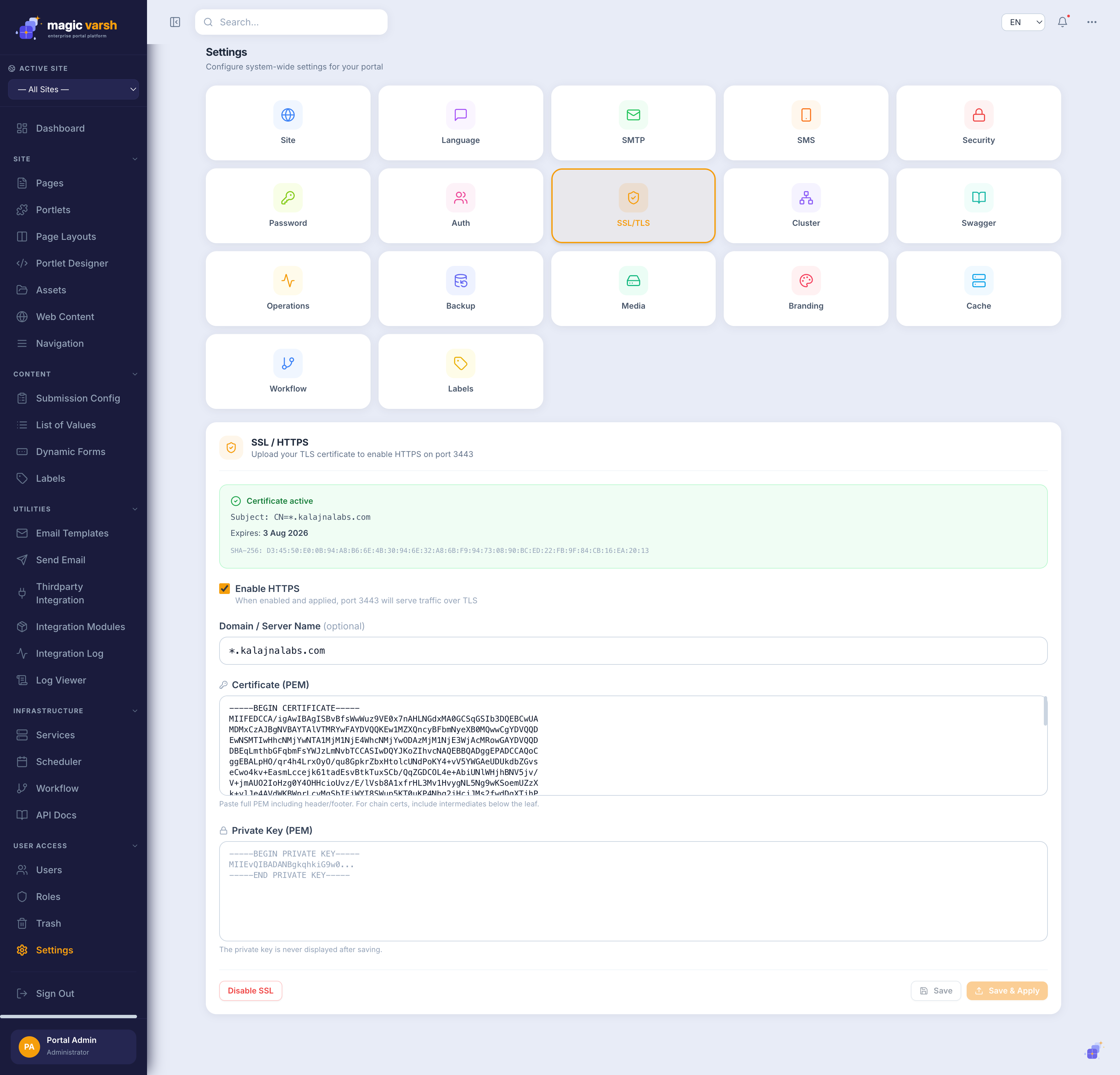 Swagger / API docs access.